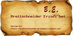 Brettschneider Erzsébet névjegykártya